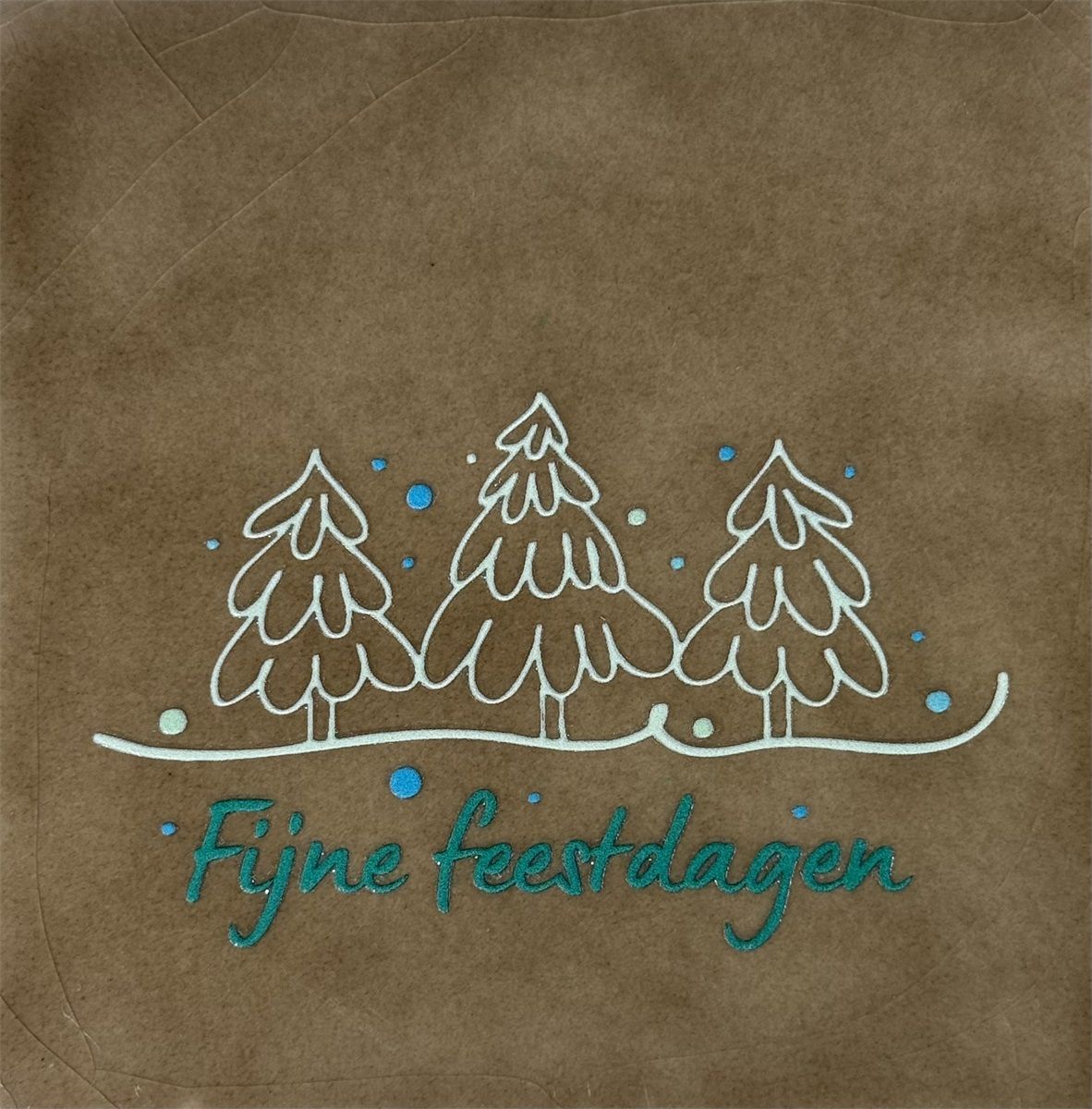 Tegeltje - Fijne feestdagen - Taupe