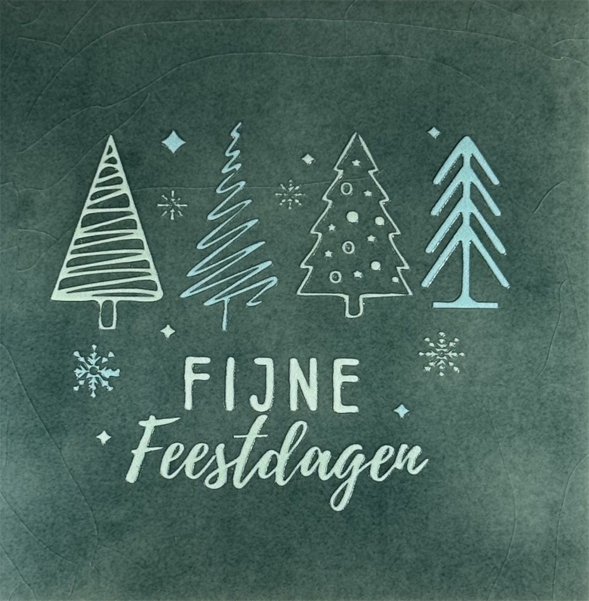 Tegeltje - Fijne feestdagen - Zeegroen