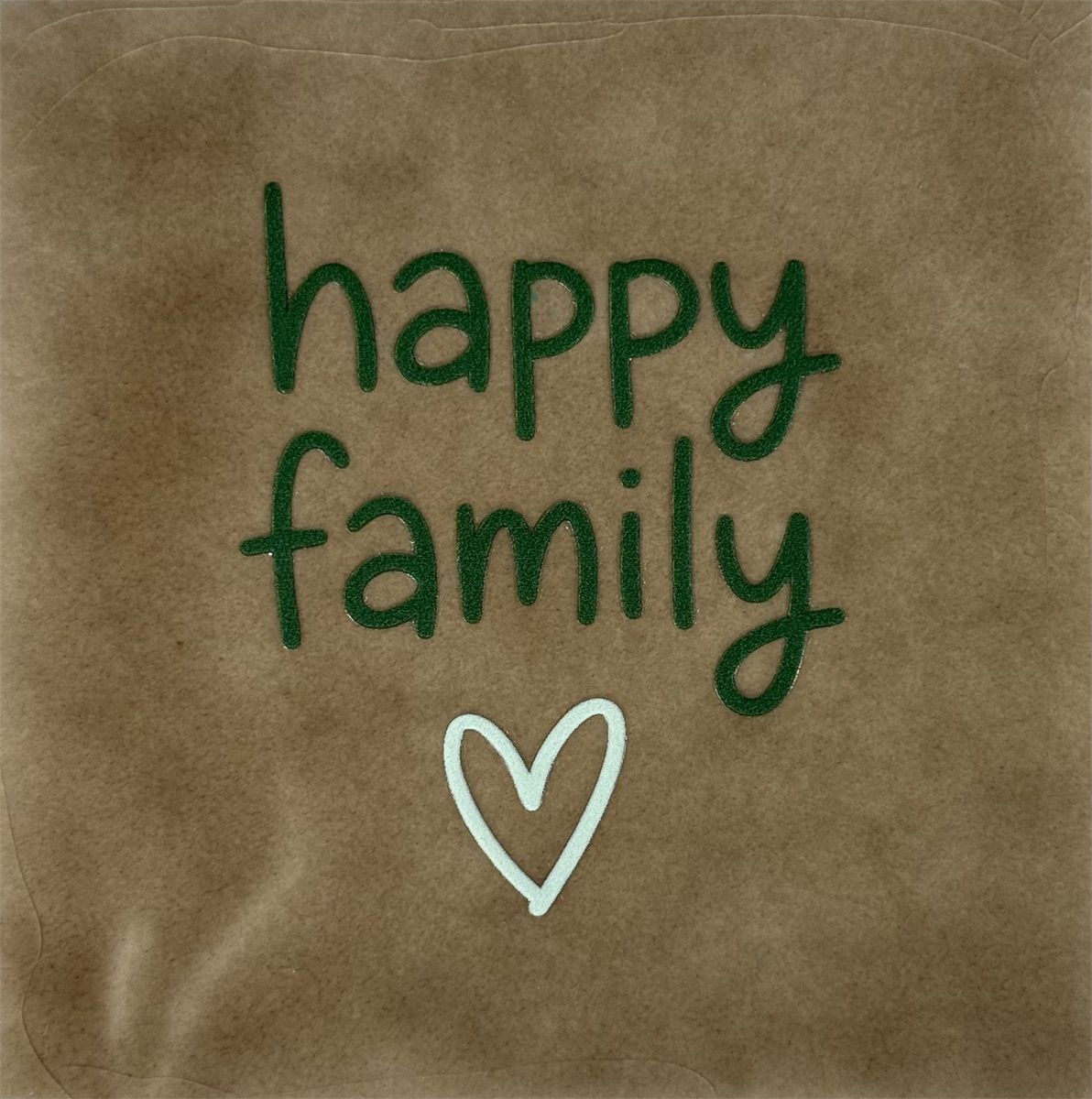 Tegeltje - Happy family - Taupe