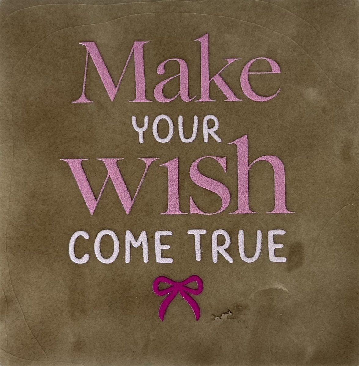 Tegeltje - Make your wish - Taupe