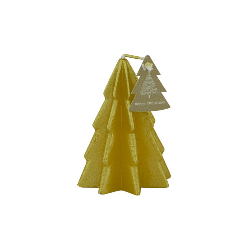 Kerstboom kaars - Lio - S - Goud