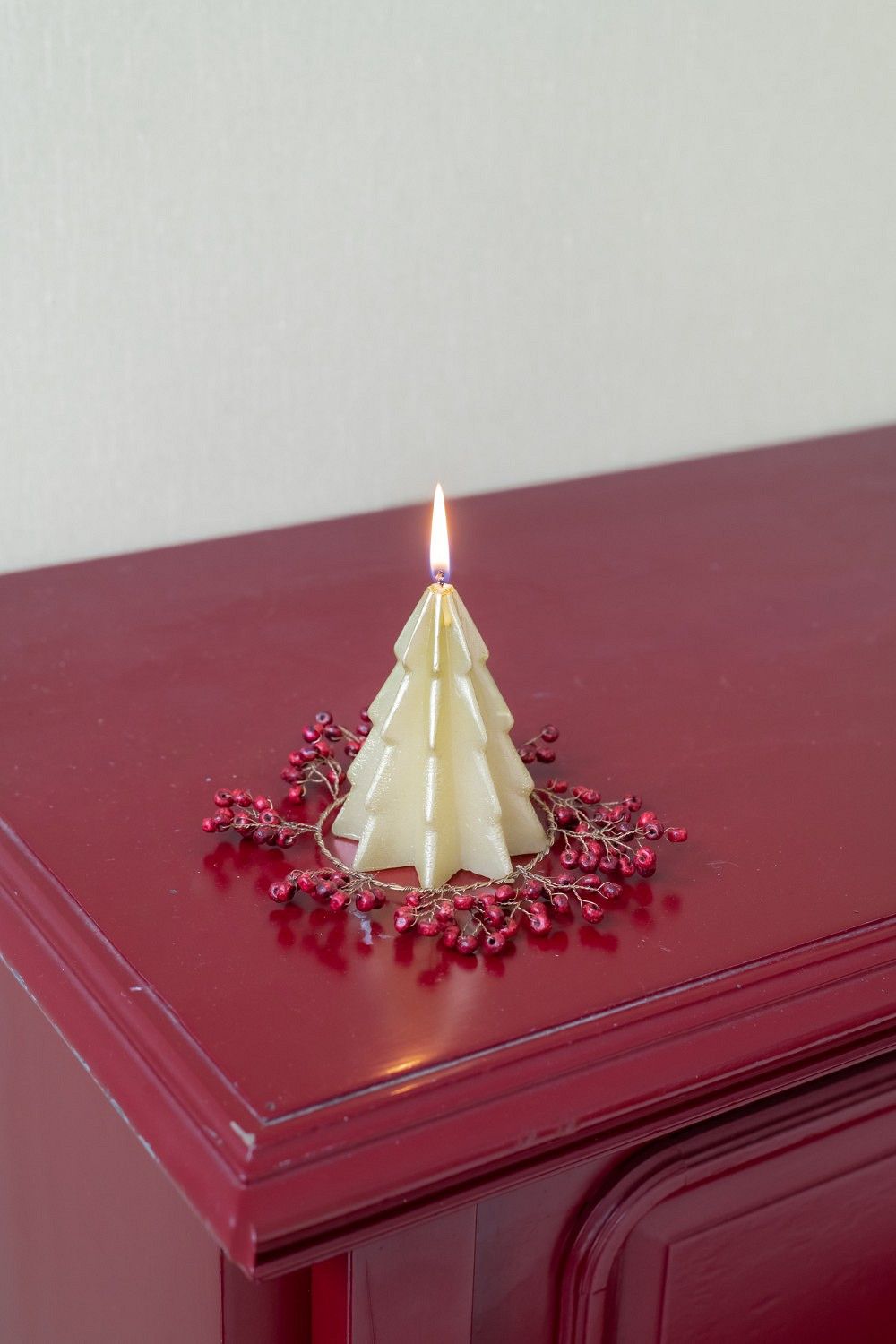 Kerstboom kaars - Lio - S - Goud