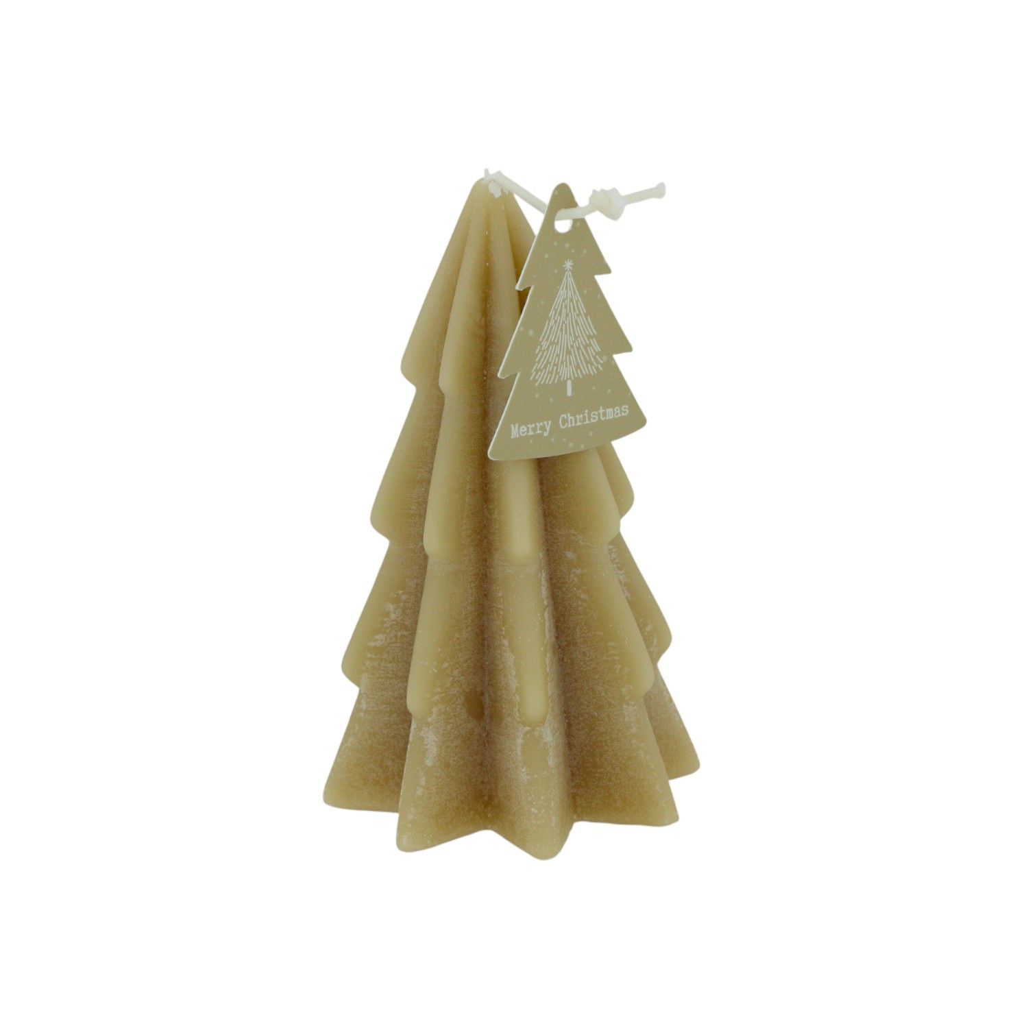 Kerstboom kaars - Lio - M - Taupe