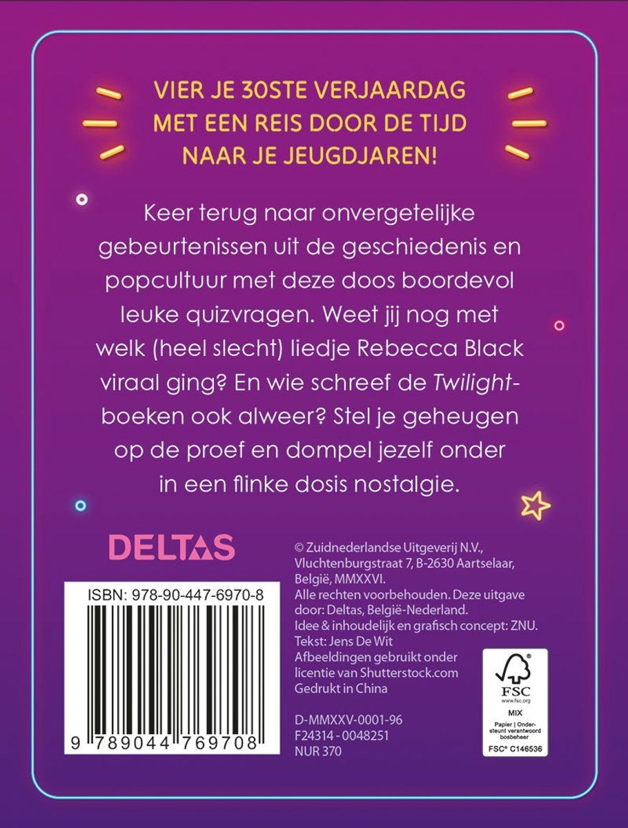 Quiz - Hoera 30 jaar!