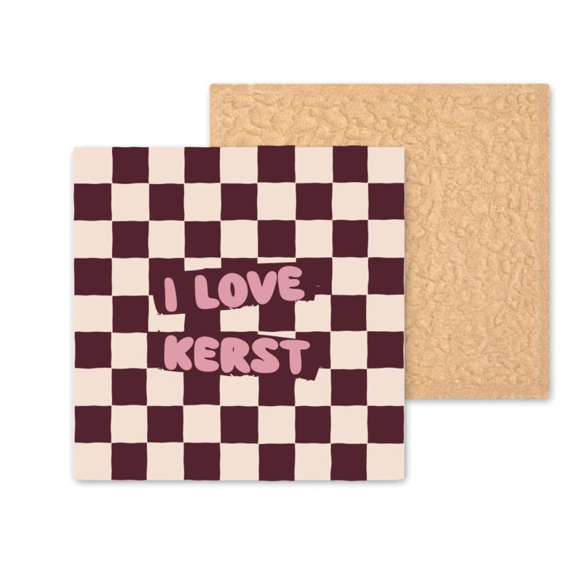 Tegeltje - AGW - I love kerst