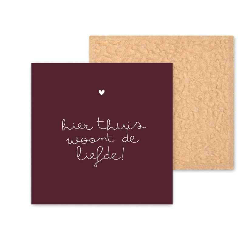 Tegeltje - AGW - Hier thuis woont de liefde