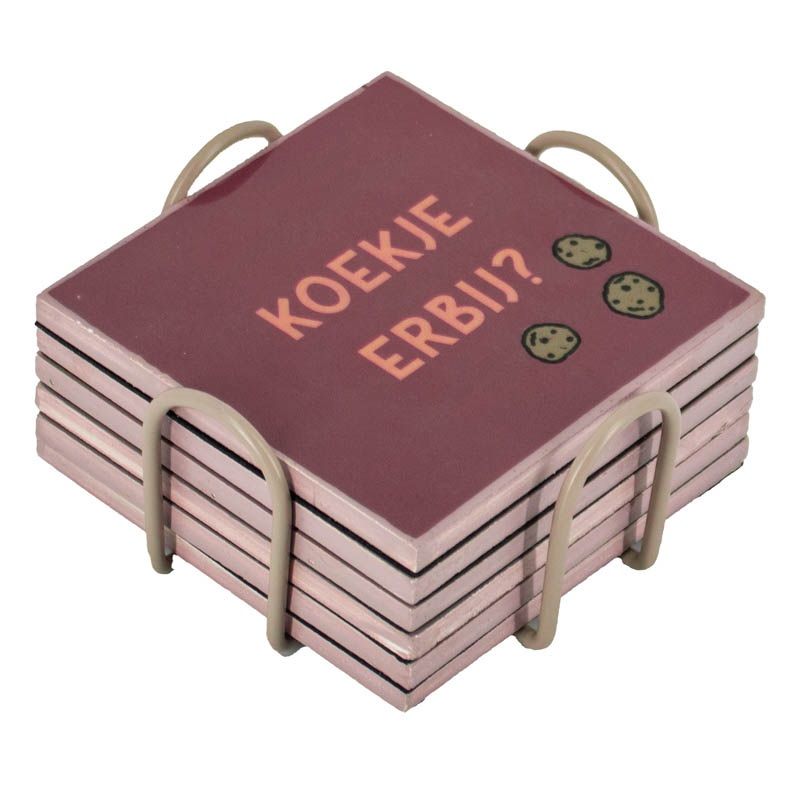Onderzetters met rekje - Koffie