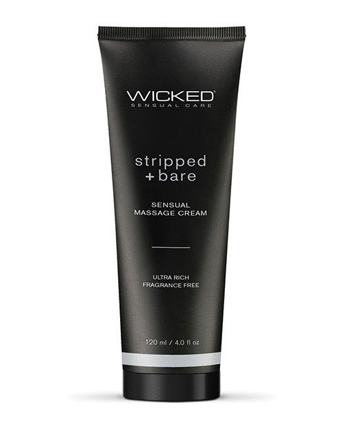 Wicked Massage Cream Stripped &amp; Bare, Unscented (4oz)