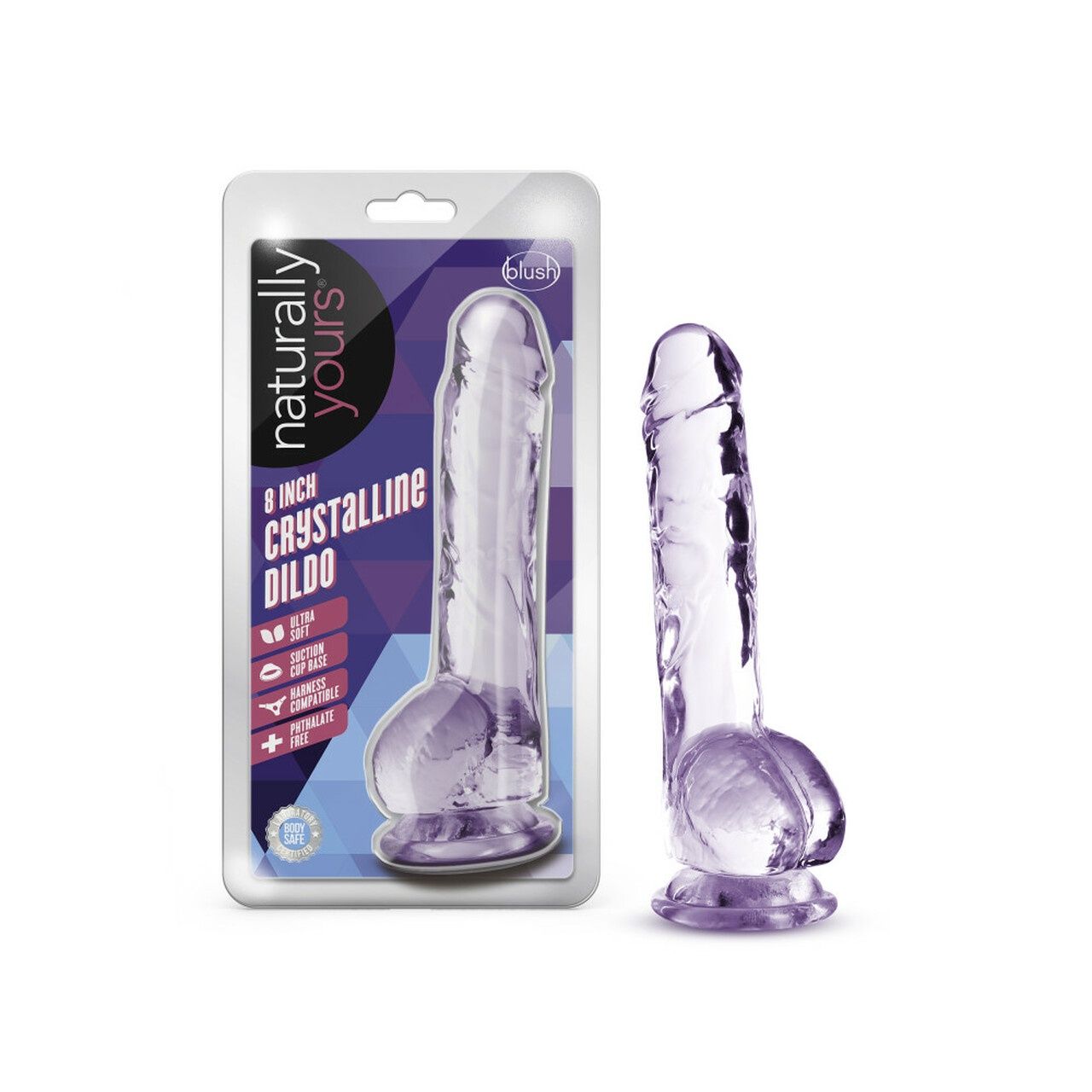 Naturally Yours 8" Amethyst Dildo