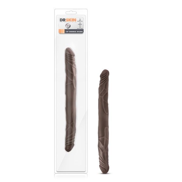 Dr Skin Double Dildo (14", Chocolate)