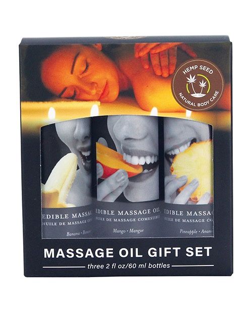 Edible Oil Massage Gift Set (3x 2oz Bottles)