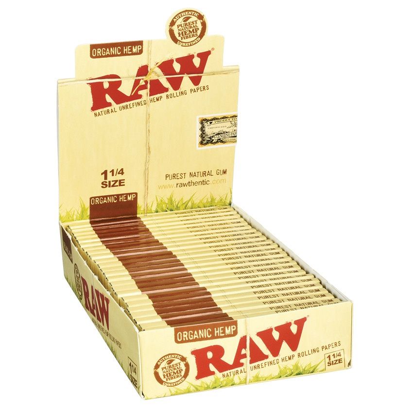 Raw Organic Hemp Rolling Papers (1 1/4", Pack of 50)