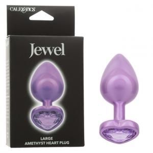 Jewel Amethyst Heart Plug
