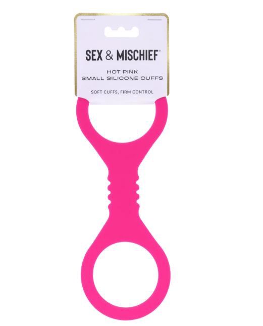 Sex &amp; Mischief Silicone Cuffs (Hot Pink, Small)