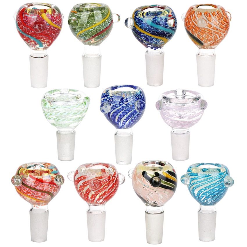 Stripe Swirl Bubble Style Herb Slide (14mm, M)