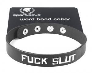 Word Band Collar: Fuck Slut