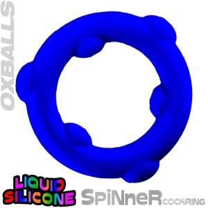 Spinner Silicone Cock Ring (Glacier Blue)