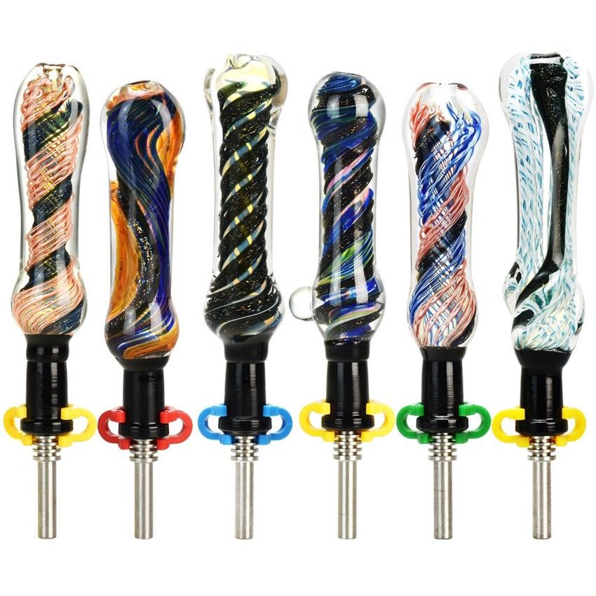 High End Dichromatic Glass Dab Straw