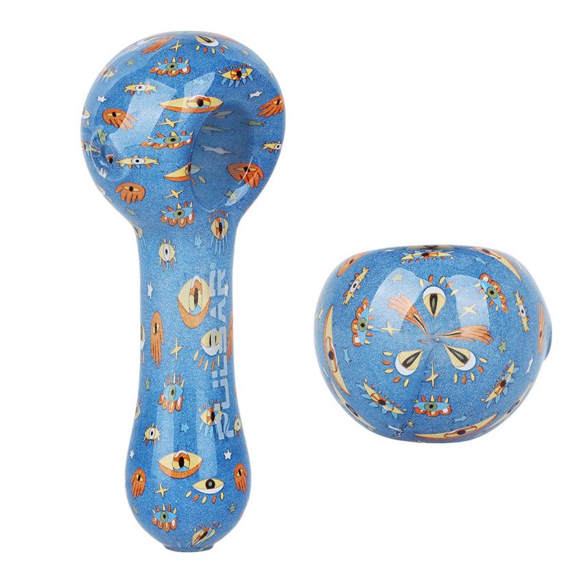 Pulsar Inside Print Glass Spoon Pipe (Eye Can See You, 5")