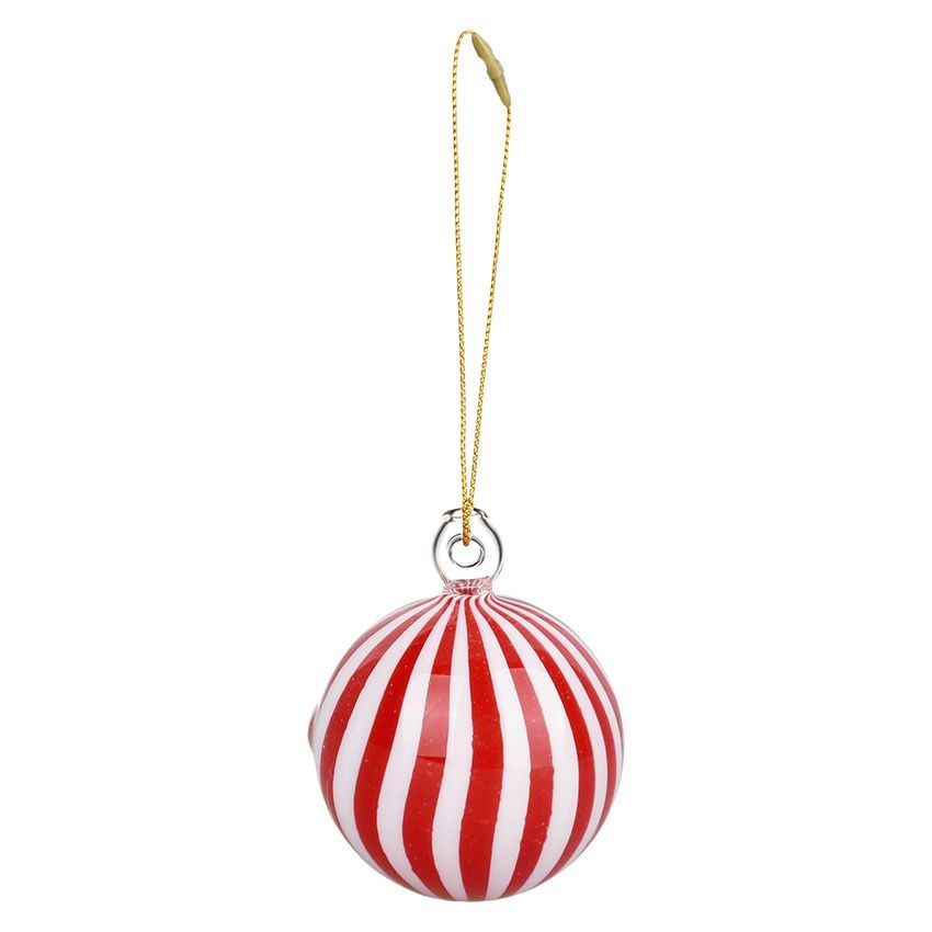 Santa's Secret Hangable Glass Christmas Ornament Hand Pipe