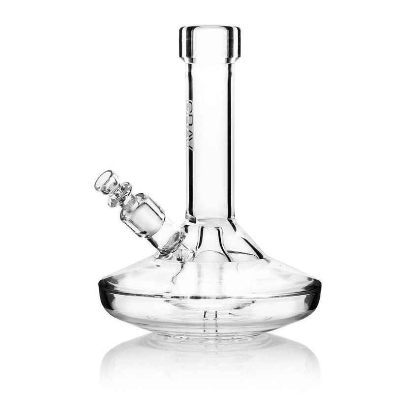 GRAV Wide Base Glass Water Pipe (8", 14mm, F)
