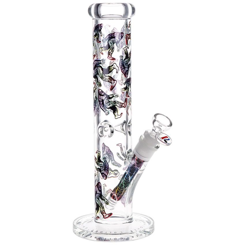 Pulsar Design Series Straight Tube Glass Water Pipe | Bigfoot Stroll (12", 14mm, F)