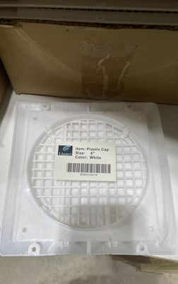 6” plastic cap white