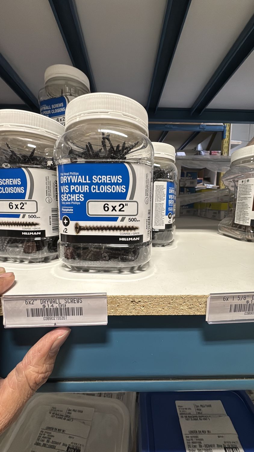 6x2 drywall screw 500pc