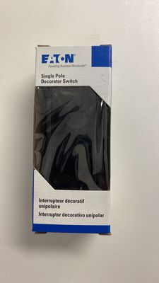 Single pole decorator switch Black