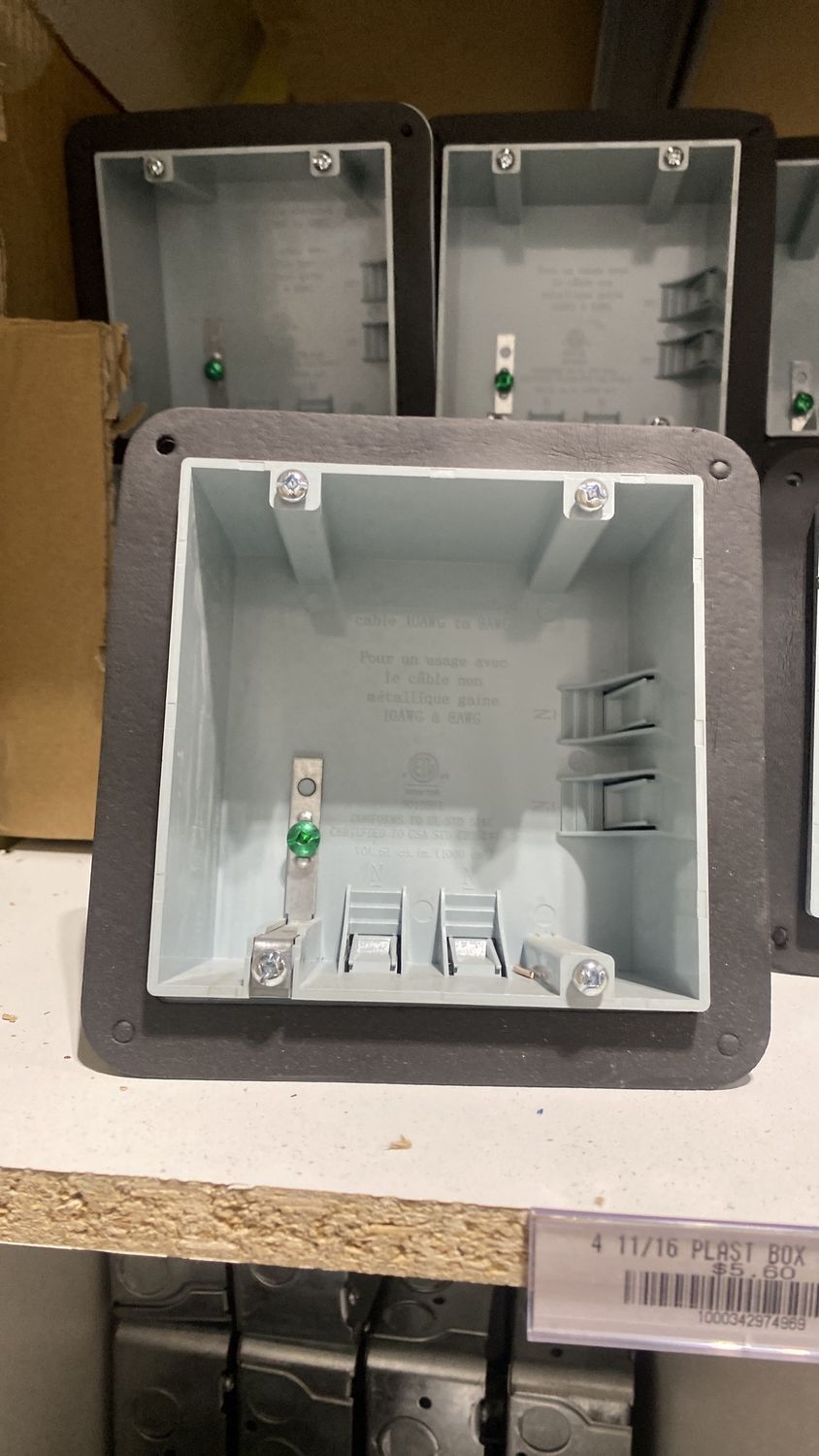 Plastic Boxes 4  11/16  with  Vapour barrier