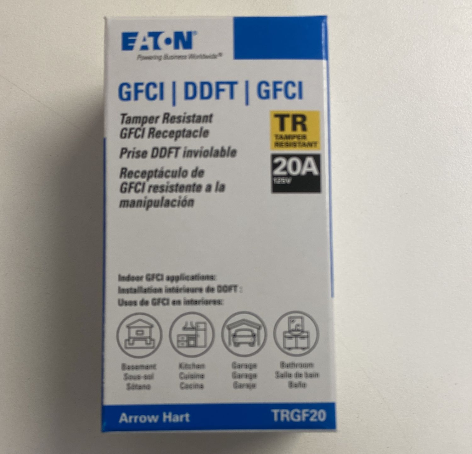 20 AMPS TAMPER RESISTANT GFCI BLACK