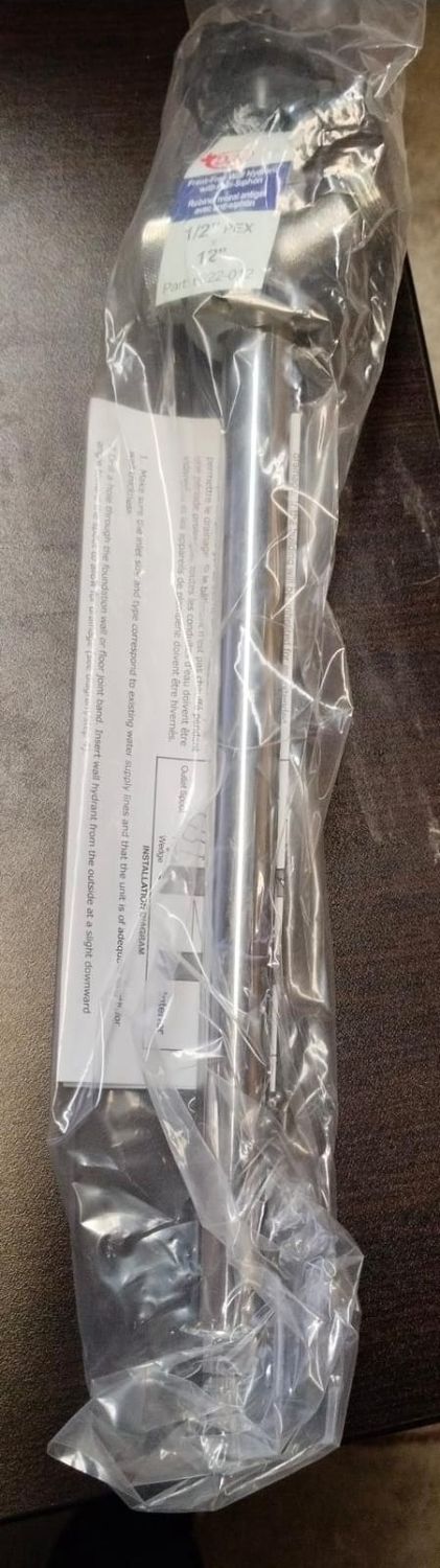 Frost Free Wall Hydrant with Anti Siphon 1/2'' PEX X 12''