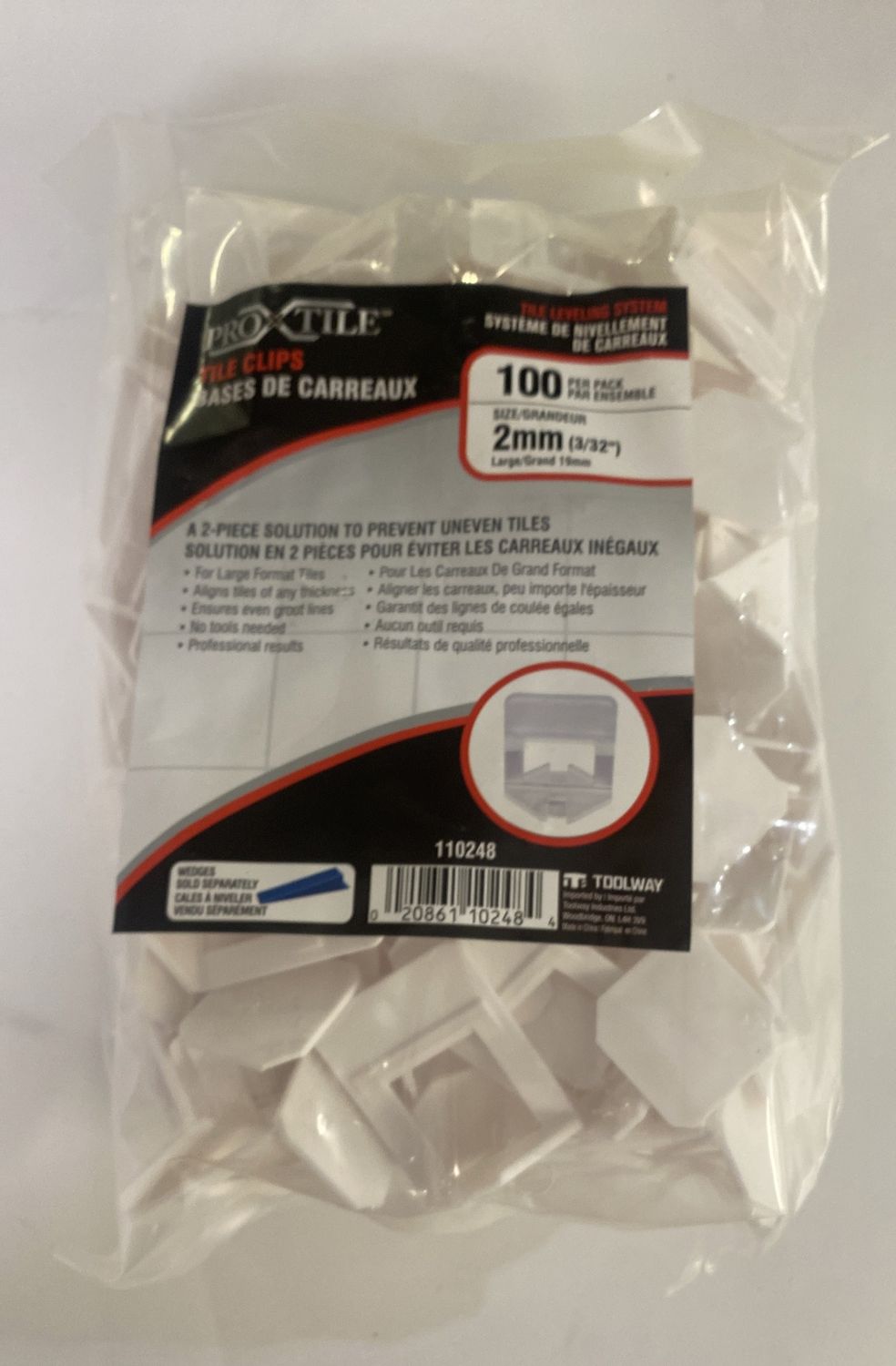 Tile level clips 2mm large