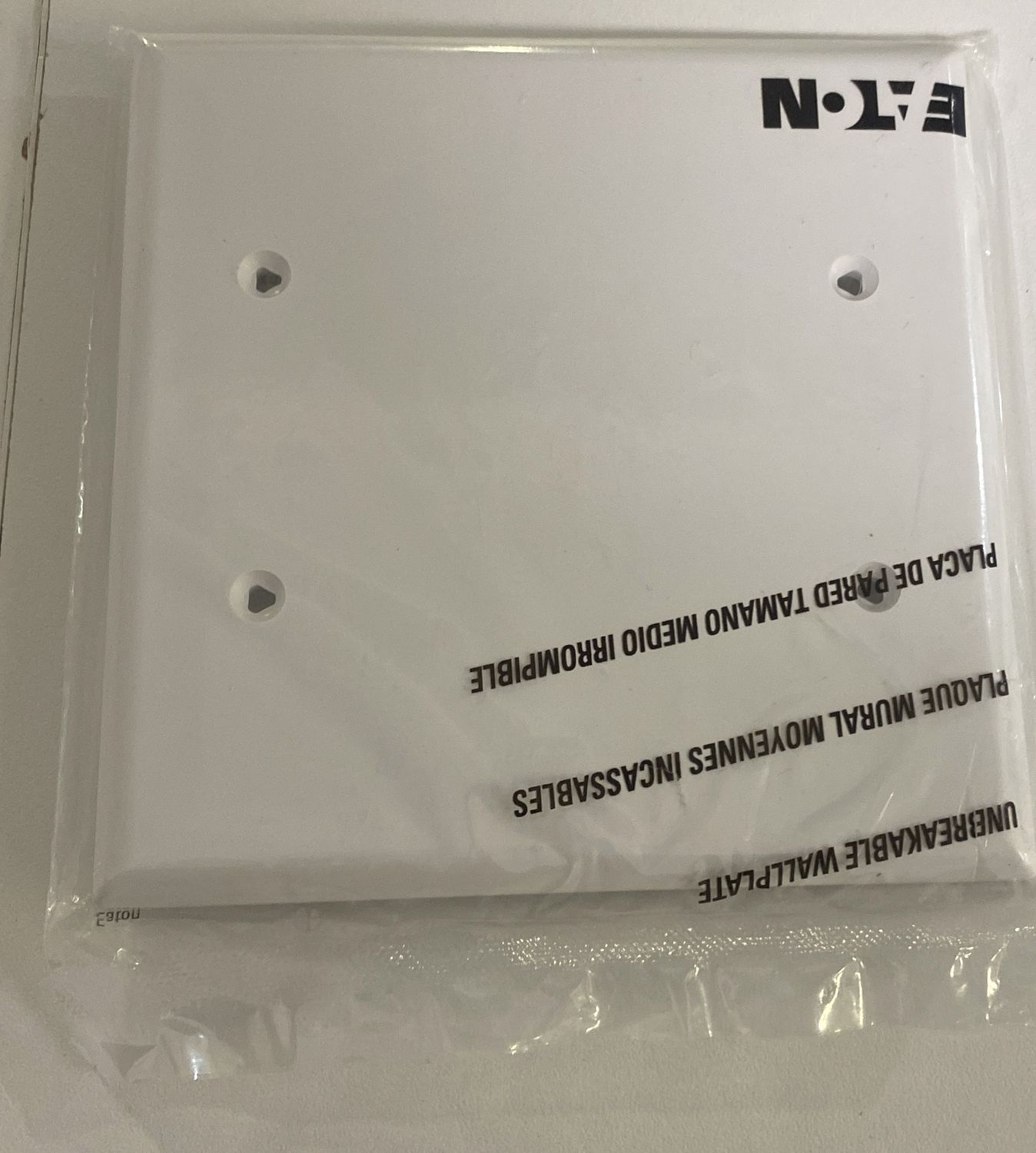 2 Gang Blank Plate White