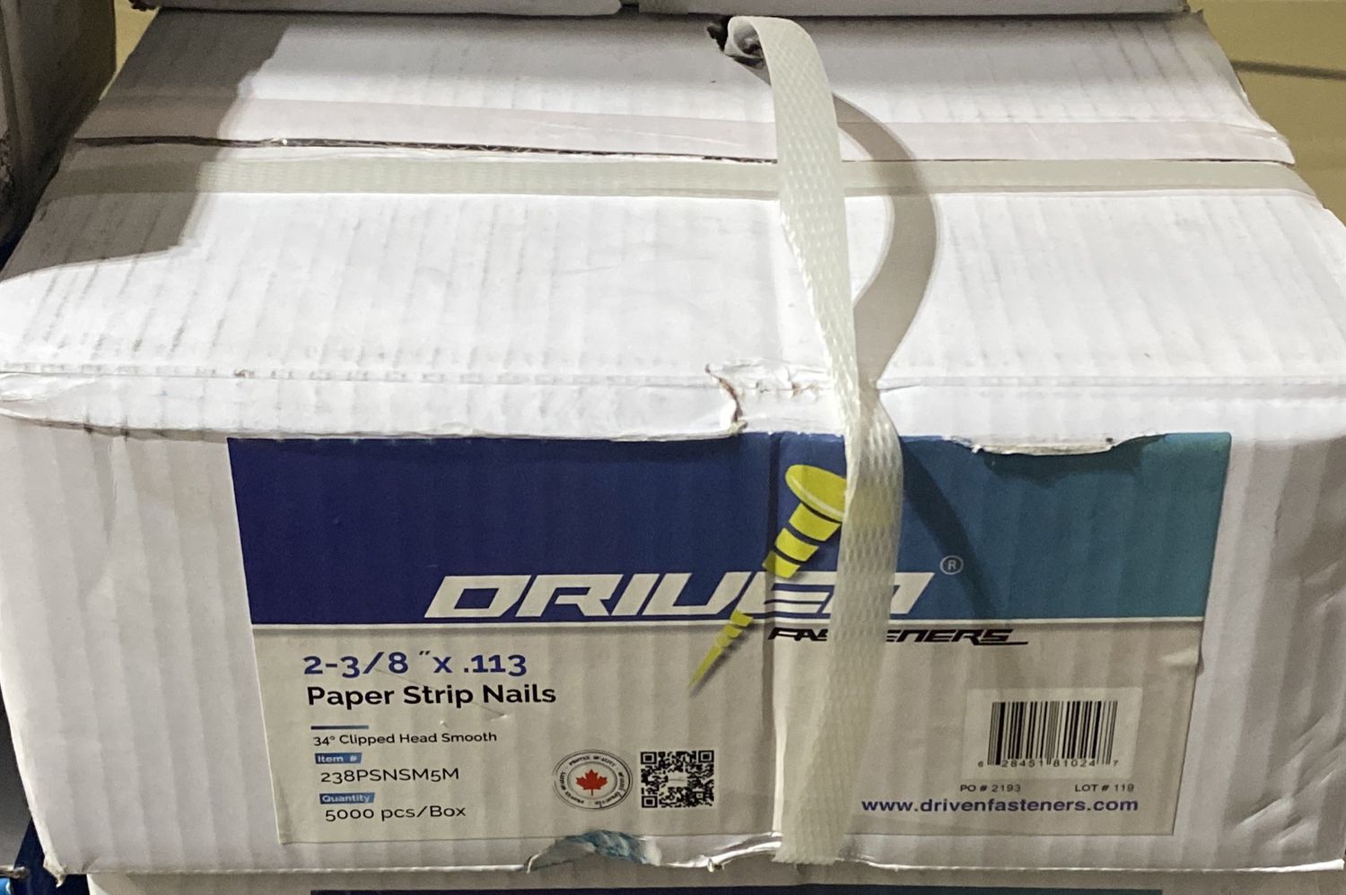 2-3/8 x .113 Paper Strip Nails 5000 ps