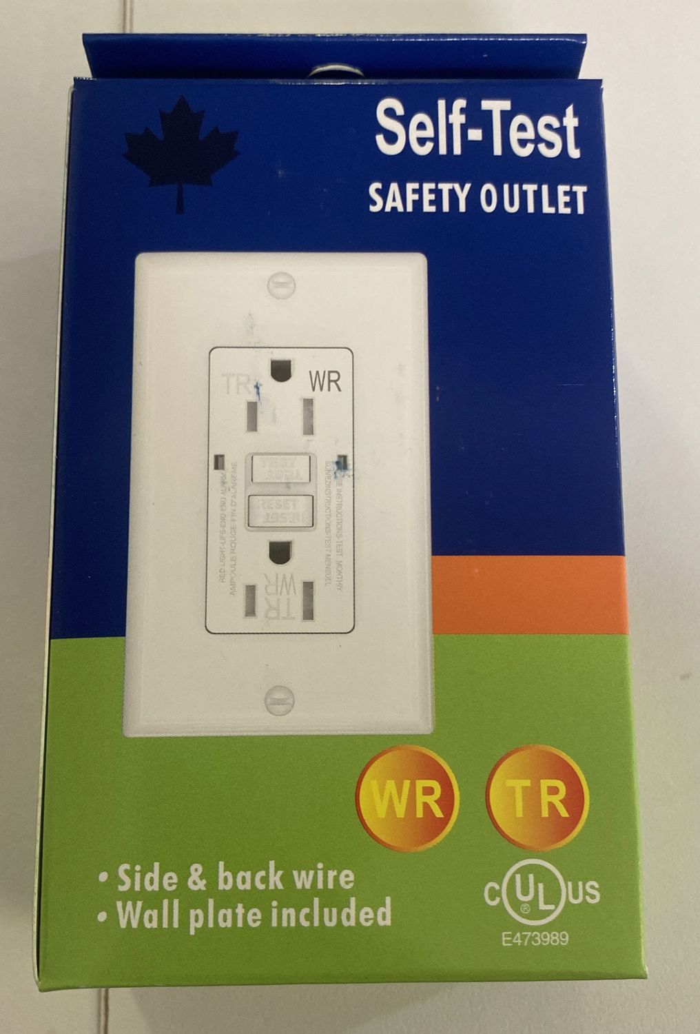Self Test Safety Outlet GFCI 15AMP
