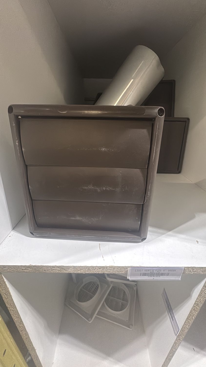 Exhaust vent with pipe 6” brown