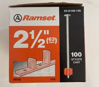 2 -1/2” Ramset 100pc