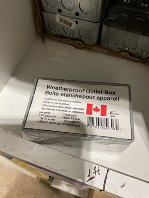 W PROOF RECT OUTLET BOX