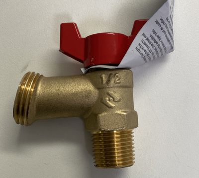Quarter Turn Boiler Drain Valve 1/2" MIP/C x mpt red handle
