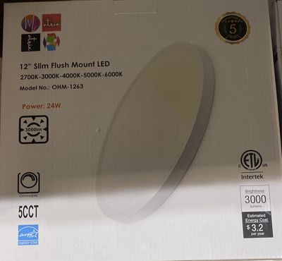 12” Slim Flush Mount LED WHITE