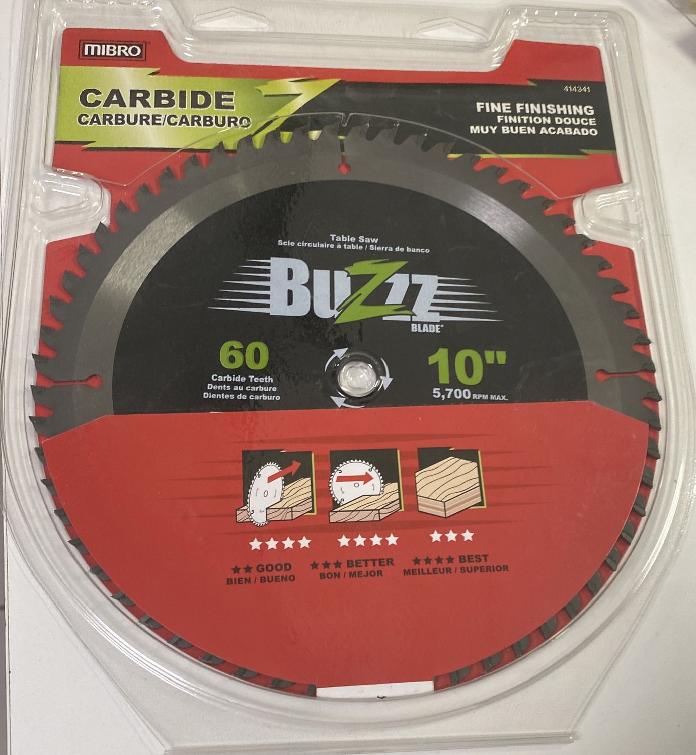 10” Table Saw Blade 60 Th