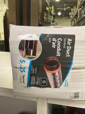5” air duct insulated