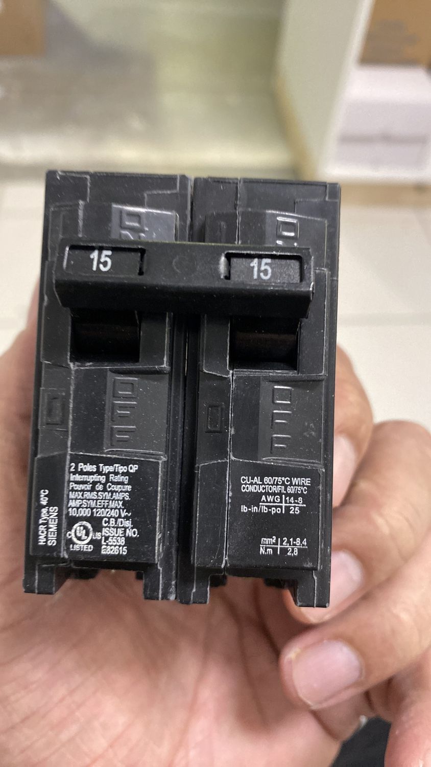 Panel breaker Siemens Q215 15A