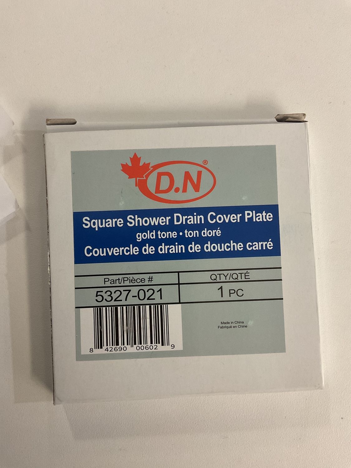 Square Shower Drain Cover Plate Gold