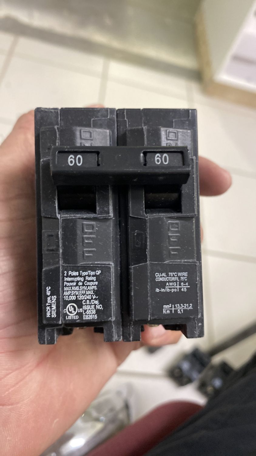 Panel breaker Siemens Q260 60A