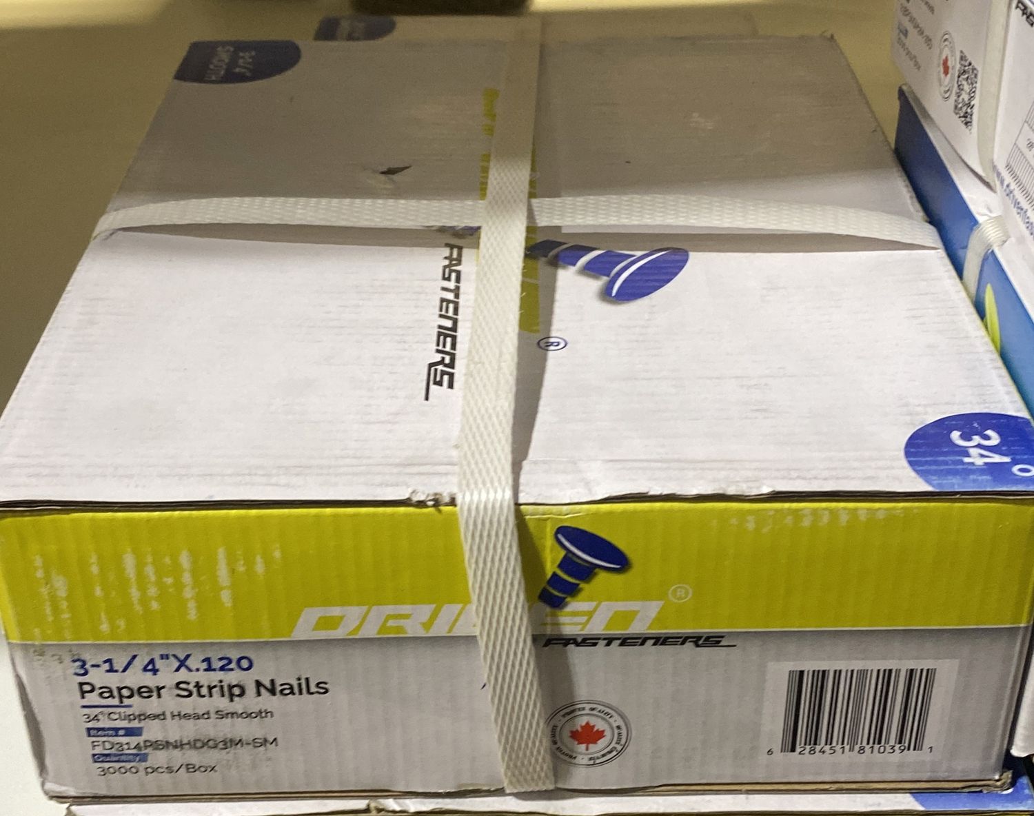 3-1/4 x .120 Paper Strip Nails 3000 ps