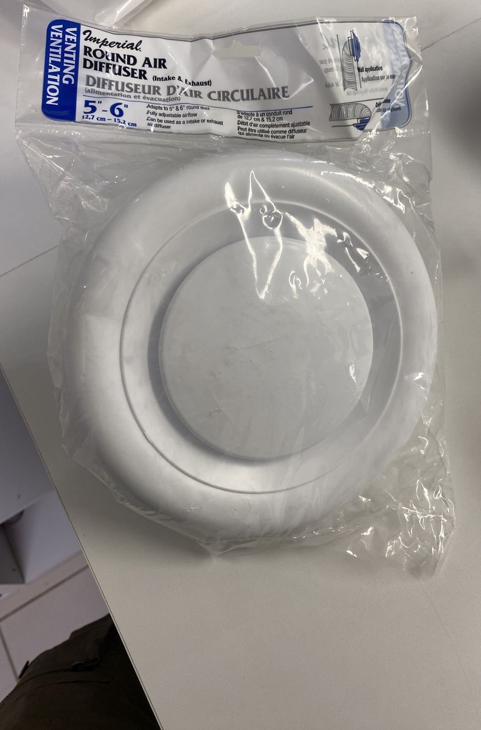 5”-6” Round Air Diffuser WHT