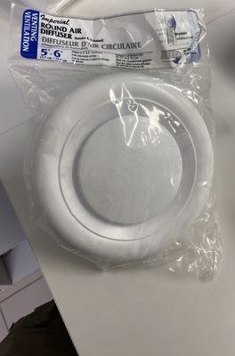 5”-6” Round Air Diffuser WHT