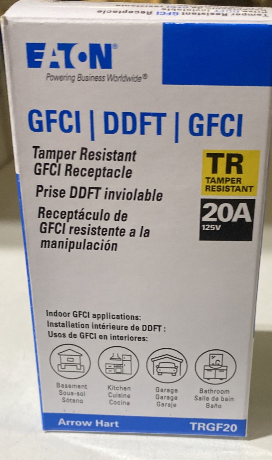 20 AMPS Tamper Resistant GFCI Receptacle WHITE
